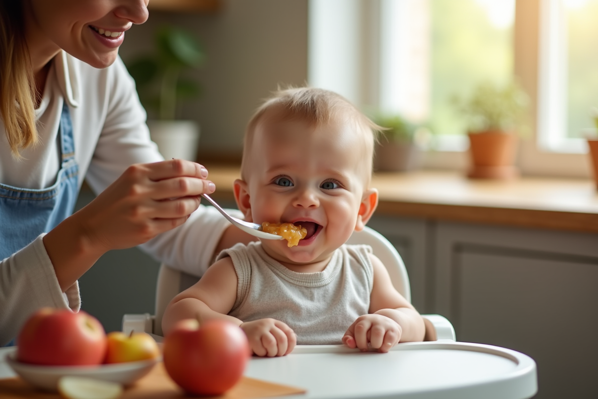 Introduction de la compote dans l’alimentation de bébé : le moment idéal