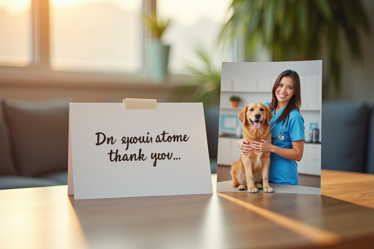 Carte de remerciement avec photo d