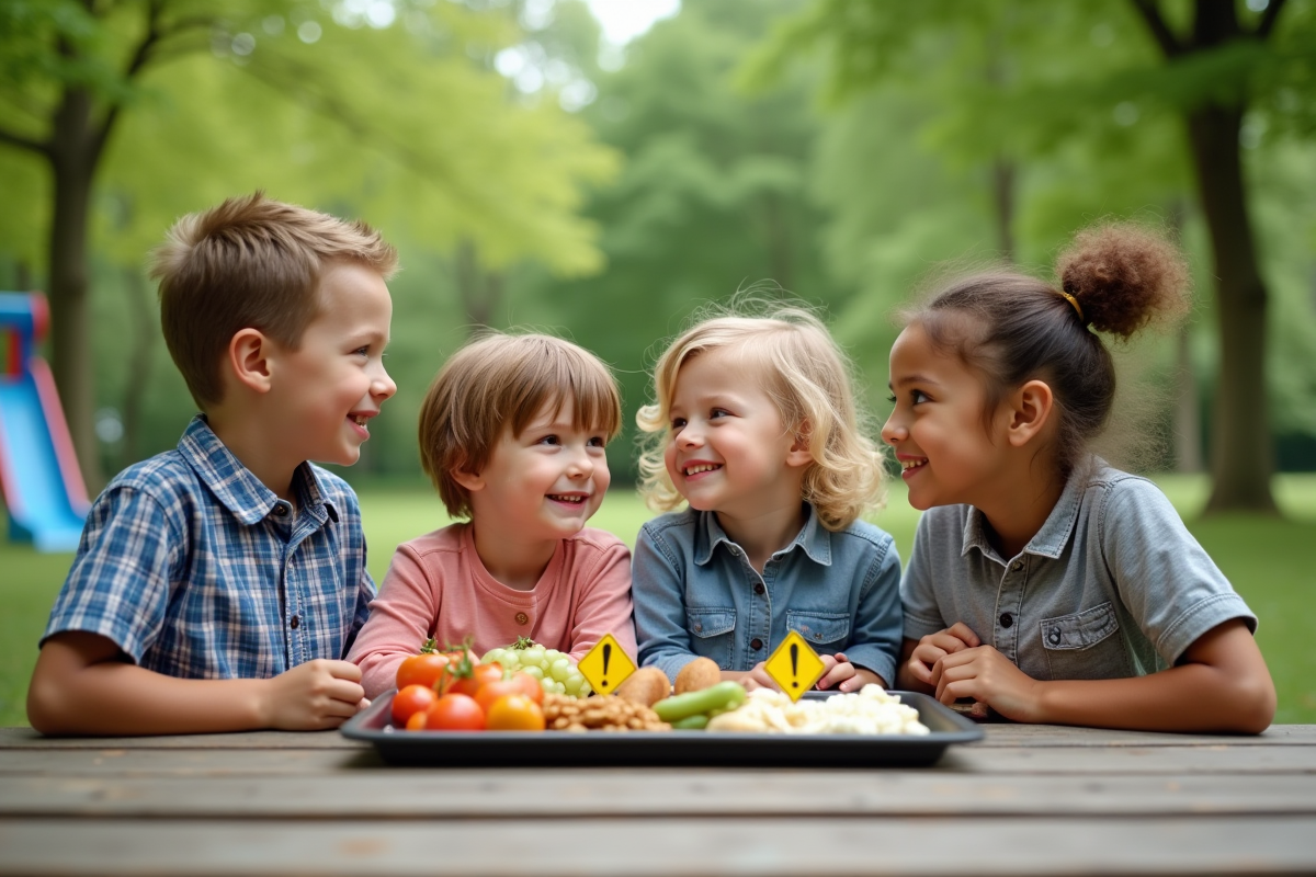 Enfants curieux lors d